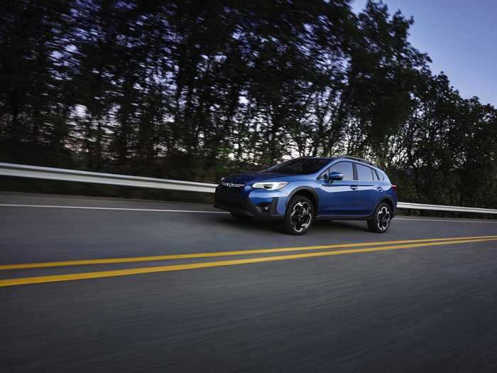 The upper-trim 2021 Subaru Crosstrek Limited and Sport both come with a redesigned front bumper and trim-specific new front grilles.