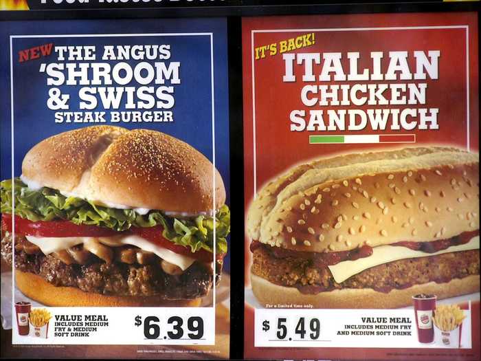 Some menu items that have come and gone over the years include Burger King