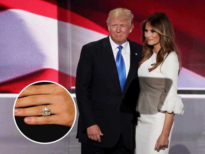 In the early 2000s, President Donald Trump gave his now-wife Melania a 12-carat diamond ring.