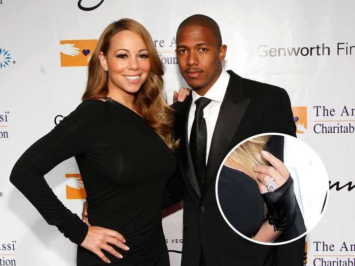 Mariah Carey got engaged to Nick Cannon in 2008, who proposed with a 17-carat emerald-cut pink diamond by Jacob & Co.