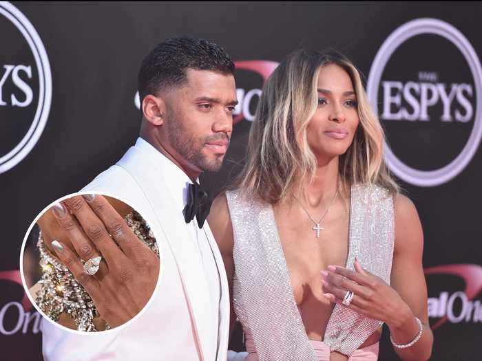 When Russell Wilson put a ring on it, he made sure to out-do Ciara