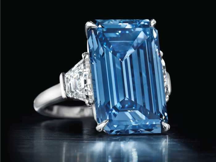 The Oppenheimer Blue, the most expensive blue diamond in auction history, sold for $57.9 million in 2016.