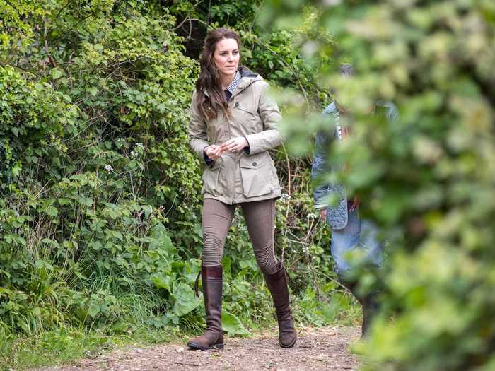 To visit a farm in rural England, she wore $50 pants from Zara.