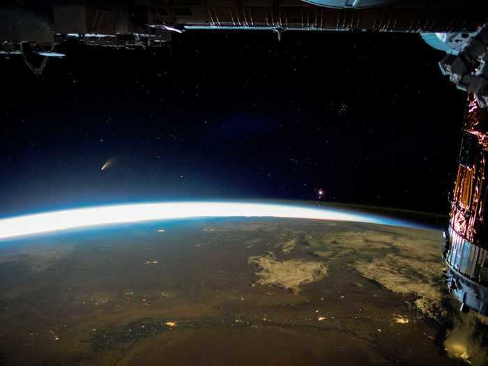 Astronauts even spotted Comet Neowise from the International Space Station, 250 miles above Earth.