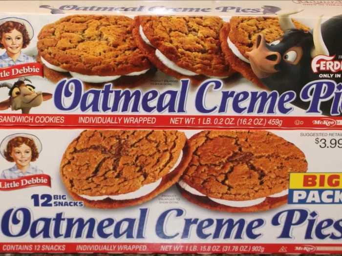 Oatmeal Creme Pies were the very first snack made under the Little Debbie brand.