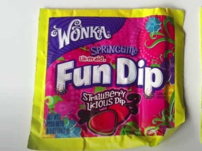 Fun Dip is literally just flavored sugar.