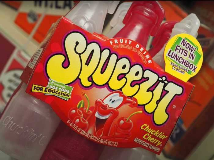 Squeezits were the epitome of fun drinks — their plastic bottles were meant to be squeezed.