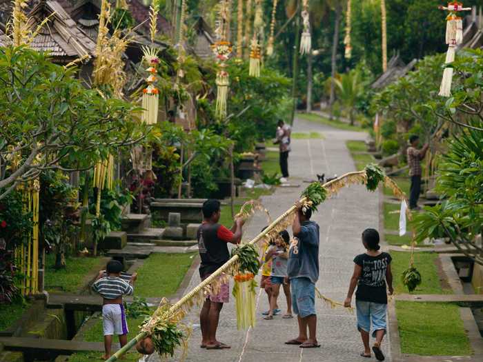 Penglipuran, Indonesia, is famous for its gardens and for being one of the cleanest places in the world.