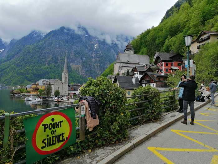 Hallstatt, Austria, is located in the picturesque Salzkammergut region, which is known for its mountain views.