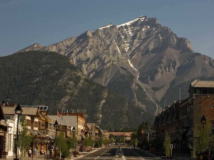 Banff in Alberta is a resort town nestled in Canada