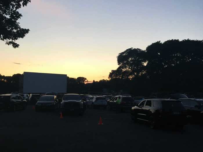 Cars were able to pull up to a space or back in and open their tailgate to watch. You just had to stay in your cars at all times, unless to use the bathroom (in which case, you needed to wear a mask).