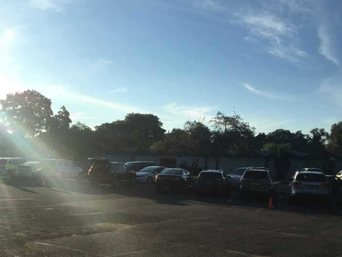 This is how the Orange Avenue Pool parking lot usually looks on a summer day. It