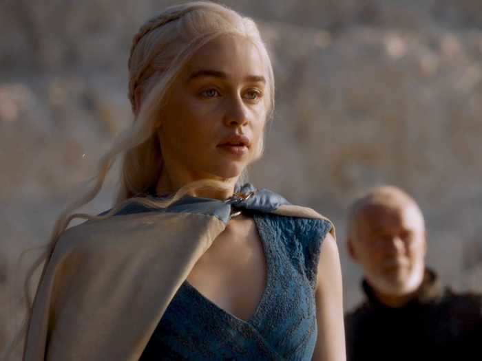 Which classic comedy film was referenced during the season four scene when Daenerys is taunted by a Meereenese champion?