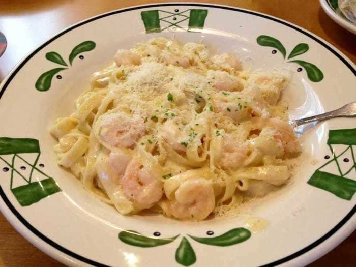 The shrimp Alfredo isn