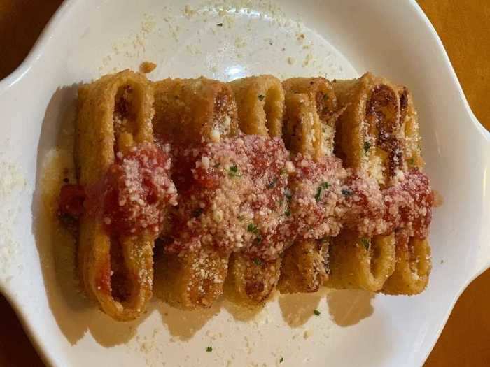 Order the lasagna fritta for a shareable and satisfying starter.