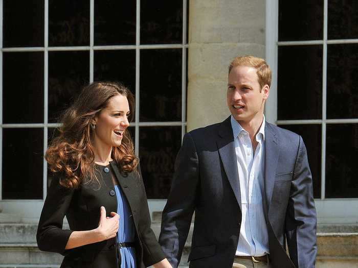 Kate Middleton wore a blue pleated Zara dress that cost just under $90 as she left for her honeymoon in 2011.