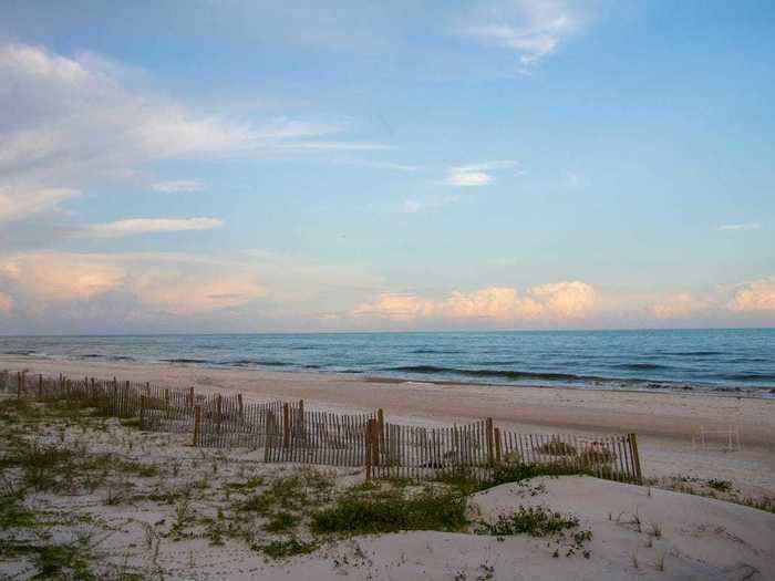 The sandy beaches of St. George Island in Florida were surprisingly remote.