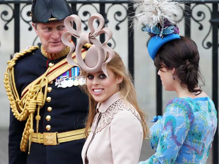 Her Philip Treacy fascinator at Prince William and Kate Middleton