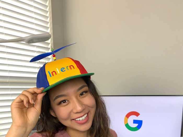 At 10 a.m., the Google internship starts, and she begins remote meetings with her manager and team members.