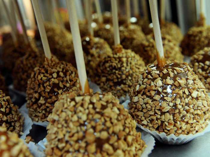 Another classic? Candy apples. These appear to be a bit more ornate than your average candy apple, though.