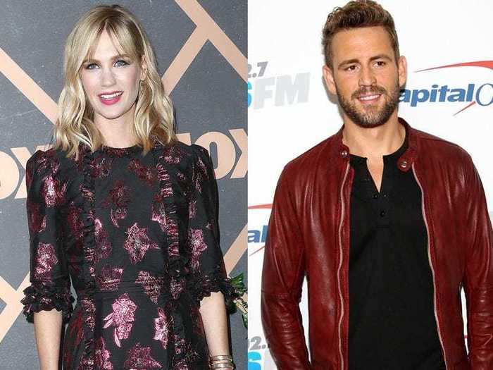 January Jones has left some flirty comments on Nick Viall