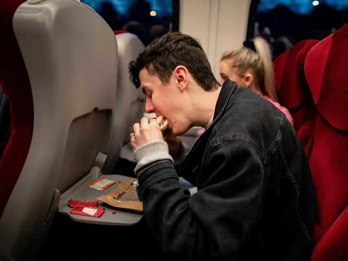 Eating or drinking on public transit used to be commonplace, but taking your mask off in an enclosed public space could now put you or others at risk.