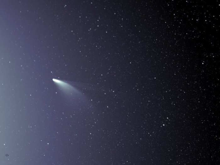 Comet NEOWISE as seen in outer space