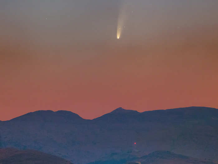 Comet NEOWISE in the skies above Lebanon