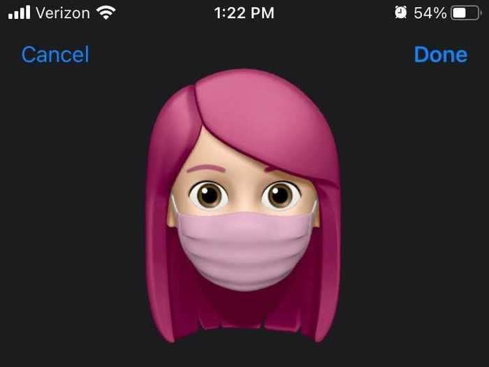 There are more Memoji sticker options to choose from and you can customize your Memoji with a mask.