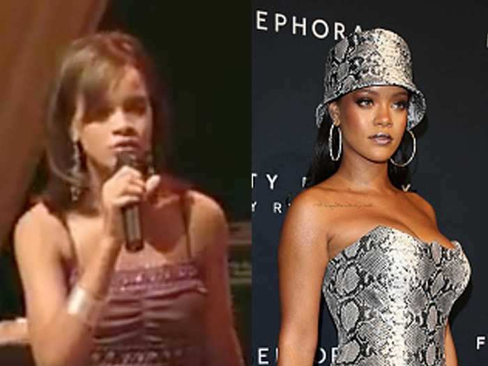 At age 15, Rihanna sang Mariah Carey