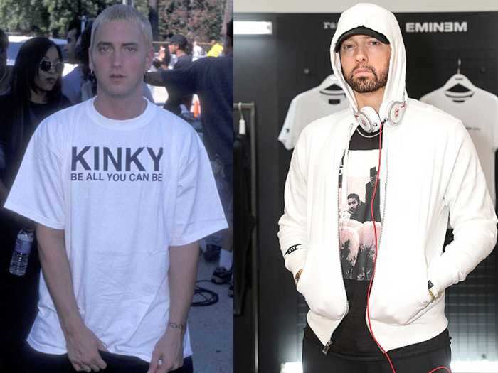 Eminem was discovered by producer Dr. Dre in the late 1990s.