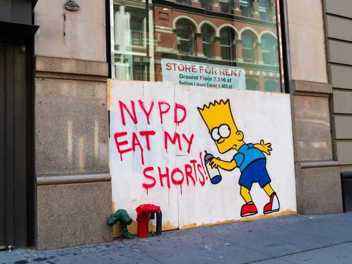 Defined by the NYPD as marking up property with "intent to damage," graffiti is illegal.