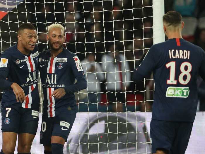 4. Paris Saint Germain: Neymar, Mauro Icardi, Kylian Mbappe