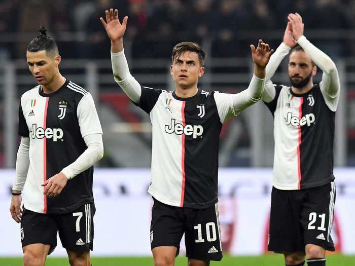 8. Juventus – Cristiano Ronaldo, Paolo Dybala, Gonzalo Higuain