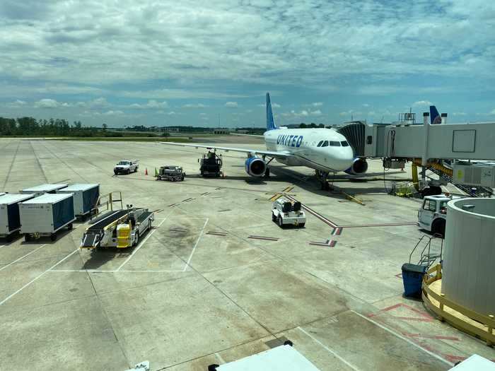 This was our jet for the 2-hour flight to Washington, an Airbus A319 painted in the airline