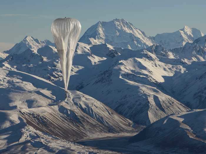 The balloons work as "floating cell towers."