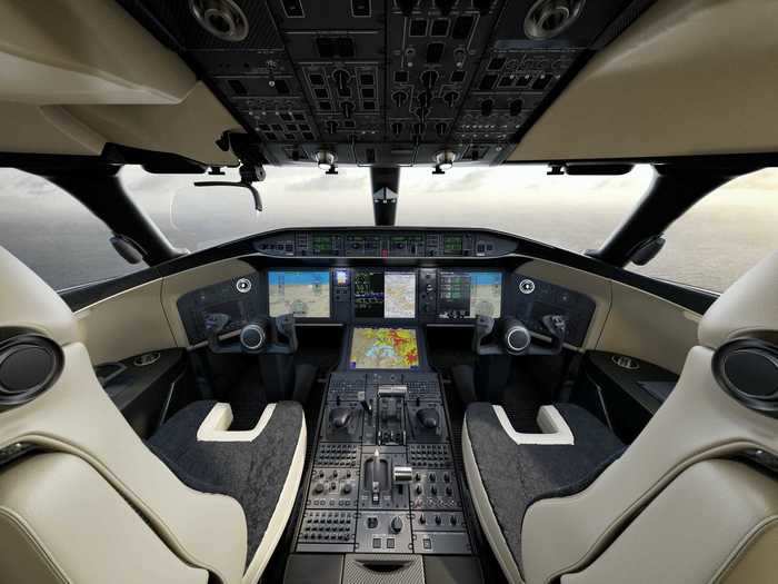 Bombardier calls this cockpit the Vision flight deck.