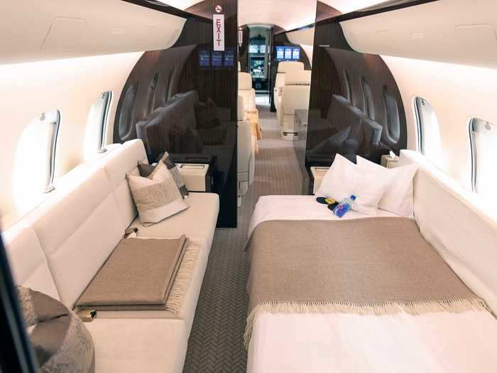 The final passenger compartment is the private suite in the very back of the jet.