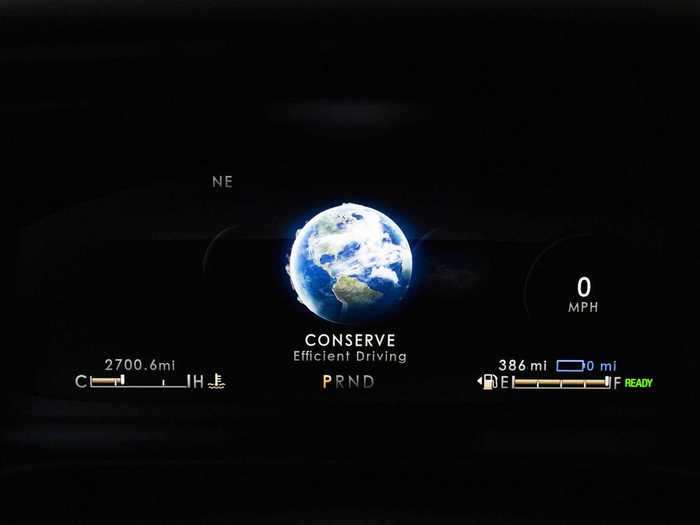 Conserve mode is for fuel-efficient driving.