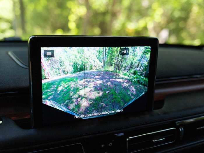 Lincoln says the forward-facing camera can see the road almost 50 feet ahead.