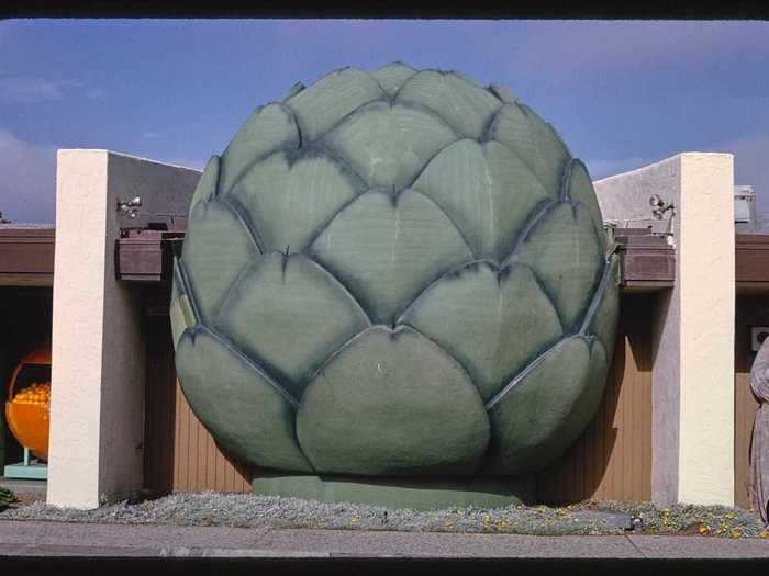 24. Giant artichoke in Castroville, California, photographed in 1991.