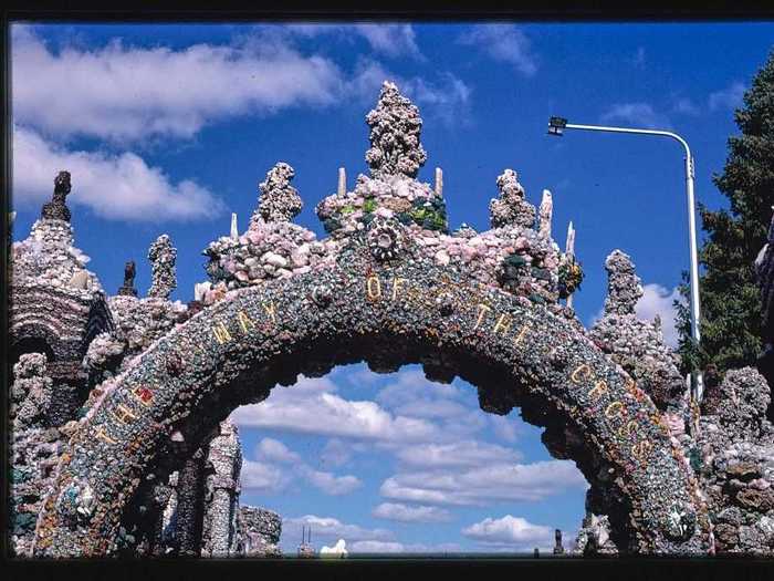 21. The Grotto of the Redemption arch in West Bend, Iowa, photographed in 1988.