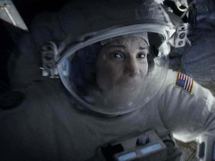 In "Gravity," Sandra Bullock