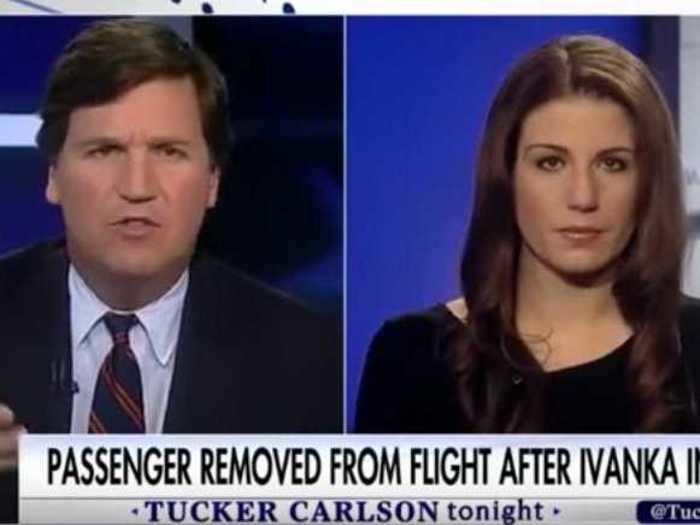 Carlson has also made numerous comments about women. In one debate about President Trump with Teen Vogue contributor Lauren Duca in 2016, Carlson told her to "stick to the thigh-high boots." Duca later said she received extensive online bullying and from men online as a result of the interview.