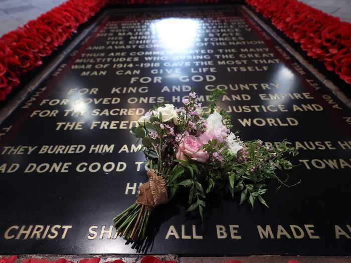 9. However, she did follow the tradition of leaving her bouquet at the tomb of the Unknown Warrior in Westminster Abbey