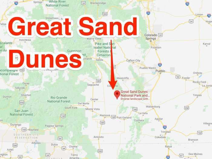 In Southern Colorado, get lost at Great Sand Dunes National Park and Preserve.