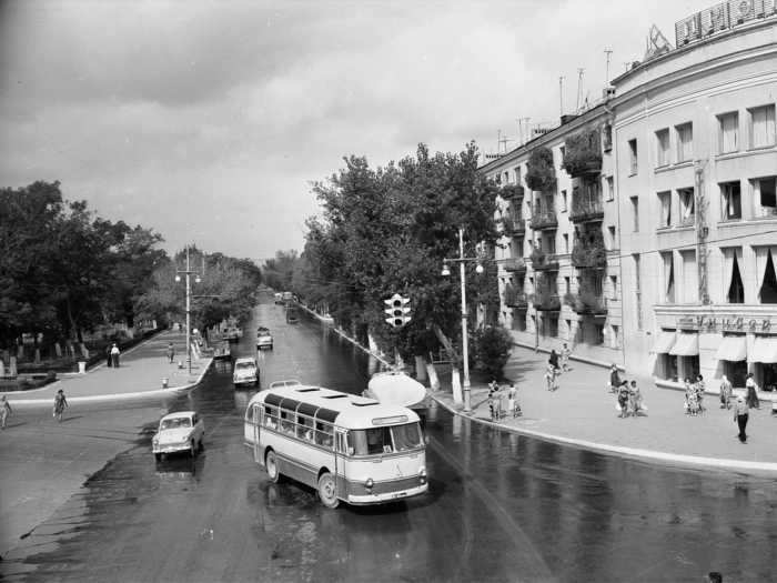 But public buses were the predominant means of transportation.