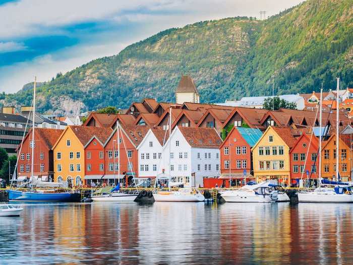 NORWAY: The Bryggen wharf in Bergen