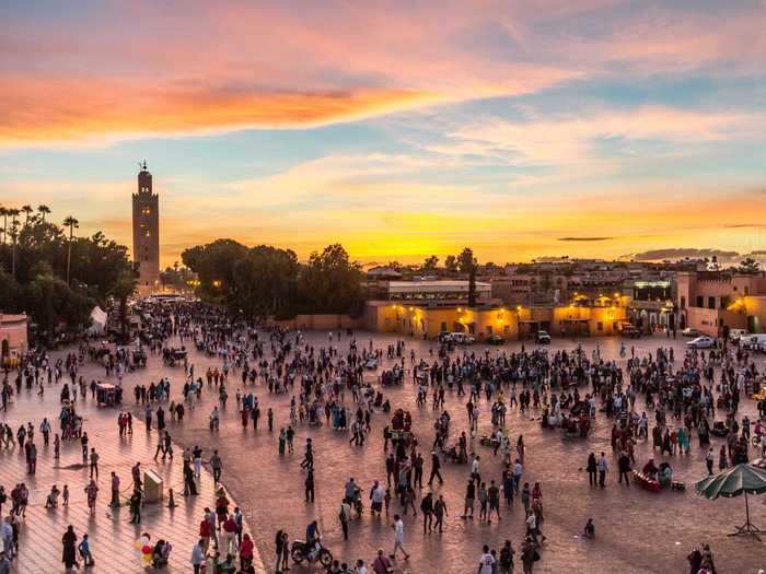 MOROCCO: Jemaa el-Fna Square in Marrakech