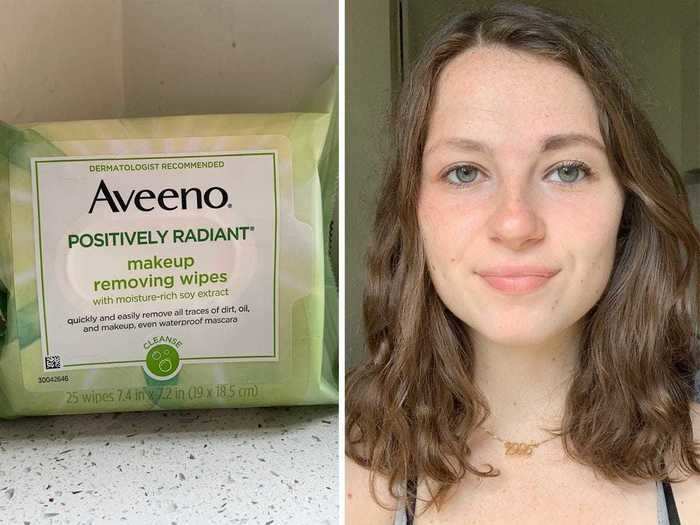 I tried another makeup removing wipe, this time from Aveeno.